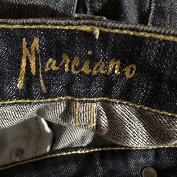 Marciano Bootcut Jeans Size 26 (4) Dark Wash Gold Embellishments - Picture 6 of 10